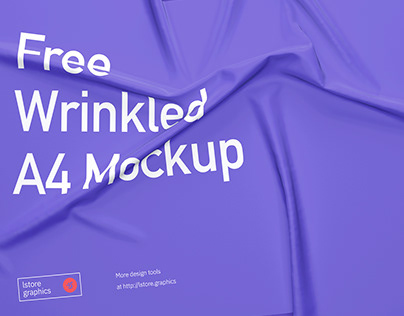 Free Wrinkled A4 Mockup (PSD)