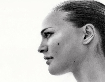 Pencil drawing of Natalie Portman