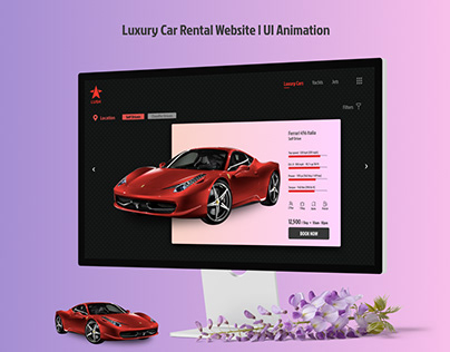 Luxury Car Rental Website UI Animation