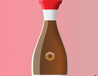 Kenji Ekuan Soy Sauce bottle illustration