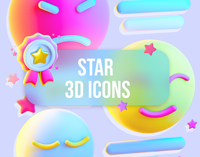3D Icons Star Pack