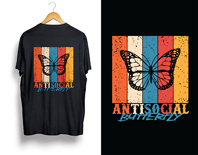 Vintage Butterfly t-shirt Design