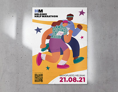 Helsinki Half Marathon poster