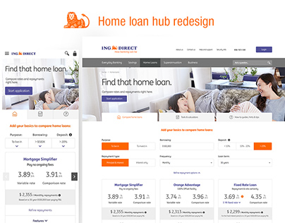 ING Direct Home Loan Hub Redesign