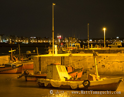 Buceo Port at Night - Montevideo, Uruguay