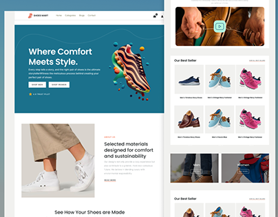Shoes Website Landing Page UIUX Design