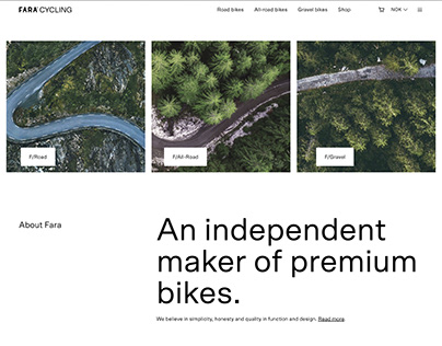 FARA cycling website homepage
