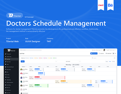 Doctors Schedule Management - TDental UI Concept