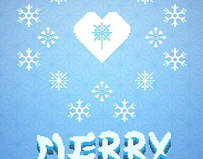Snow Flake Motif Poster (for Christmas)