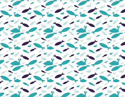 Fish school pattern white