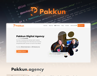 Pakkun - digital agency website design