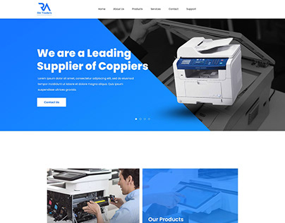 Modern Photocopier Landing Page