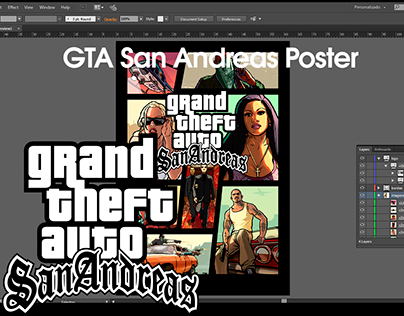 Refazendo meu poster Grand Theft Auto San Andreas