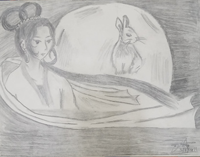 Moon Lady Chang'E and Jade Rabbit