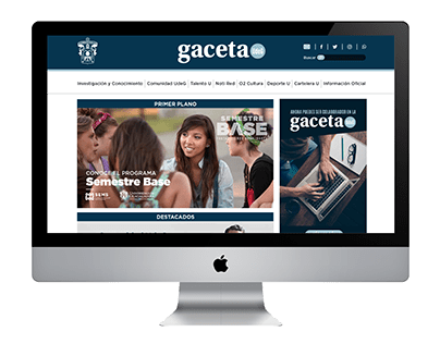 Diseño web para Revista La Gaceta de la UdeG