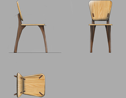 Wooden chair first concept