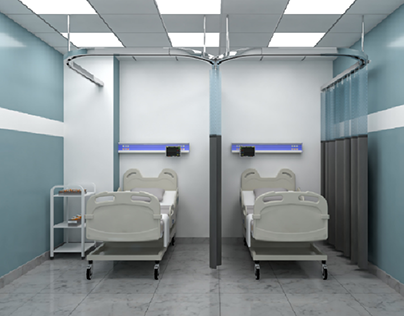 Double patient room