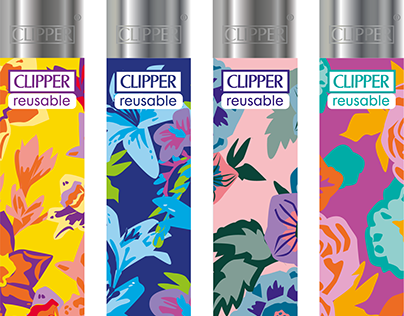 FLORAL PATTERN - #7 Clipper lighters collection