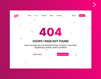 UI design - 404 error page