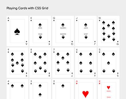 Playing Cards with CSS Grid