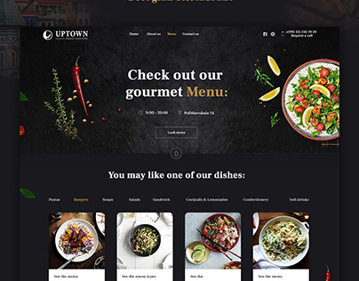 Landing Page Restaurant Food eat website