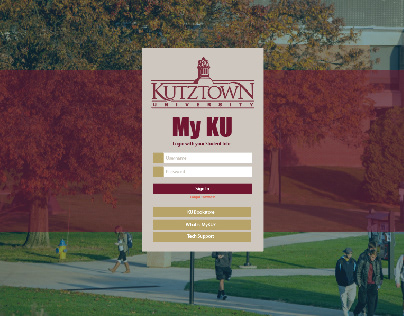 Redesign of MyKU, Kutztown University's Online Center
