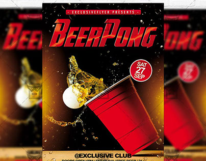 Beer Pong Championship - Premium Flyer Template