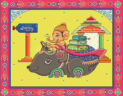 Ganesha's Ride - Contemporary Pattachitra Puzzle