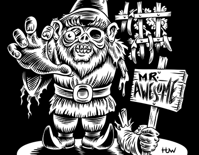 ZOMBIE GARDEN GNOME for MR. AWESOME