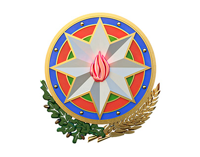 National Emblem of Azerbaijan 3D