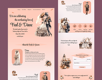 Skeleton Wedding Landing Page Design