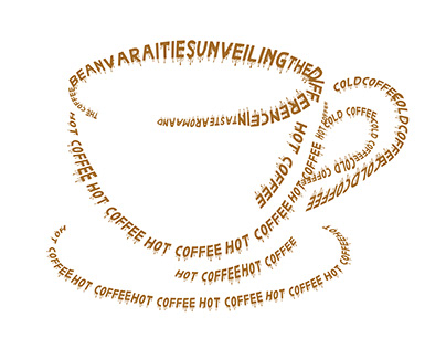 "Brewed Bliss: Coffee Typography Art"