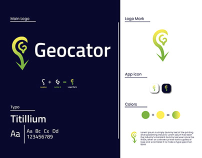 Geocator Location Mark Modern Logo Design-G letter Logo