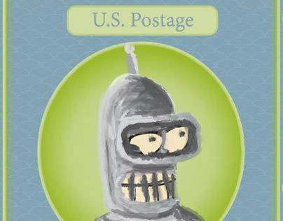 Adobe Illustrator - Postage Stamp