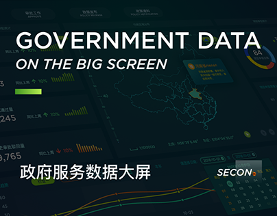 Government data on the big screen 政府数据大屏