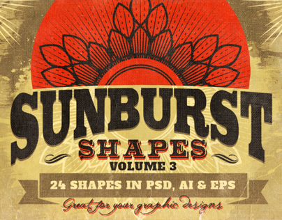 Sunbursts Shapes Vol.3