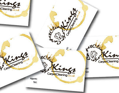 Kings Carpet Cleaning business card concept