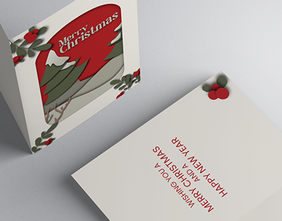 Christmas Card - Papercut Effect