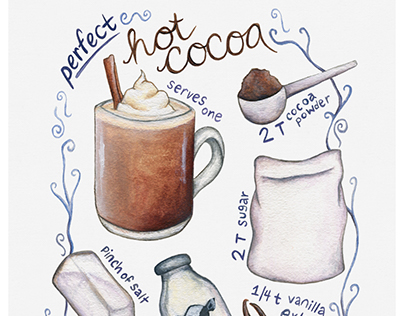 Hot Cocoa Recipe Illustration