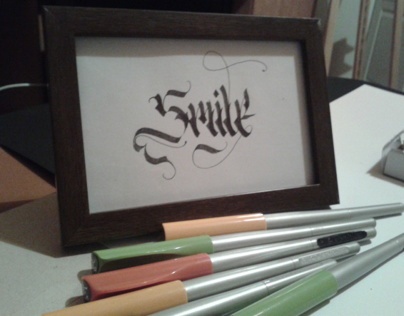 Smile calligraphy