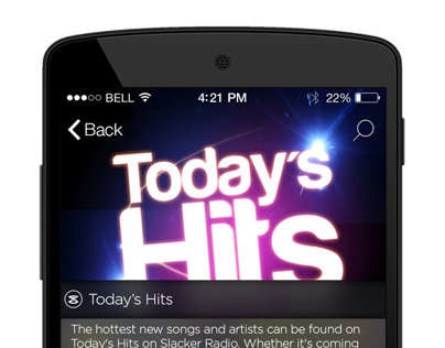 Slacker Radio Android app for Verizon RBT Project
