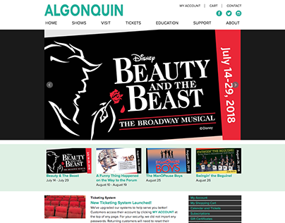 Algonquin Arts Website