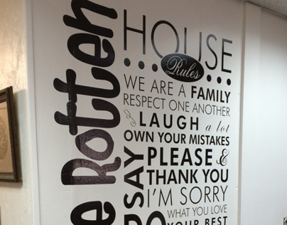 House Rules wall decal