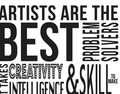 Artists are the Best Problem Solvers Poster