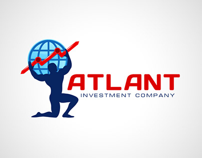 Logo for Atlant Investment. Логотип, инвестиции, атлант