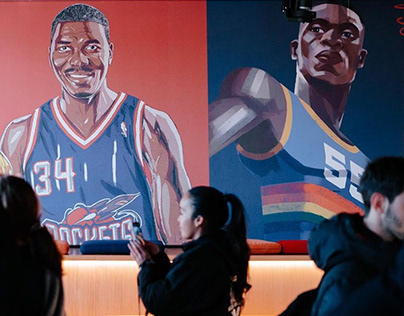 NBA Africa HQ Mural. Hakeem"The Dream" Olajuwon.