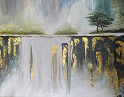 interior painting «бушующий водопад»