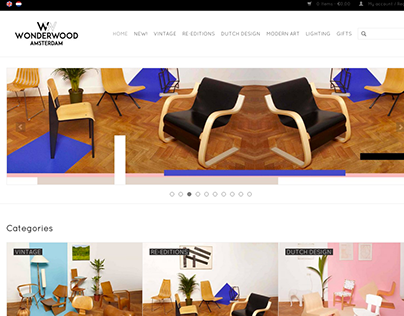 website design for WonderWood Amsterdam