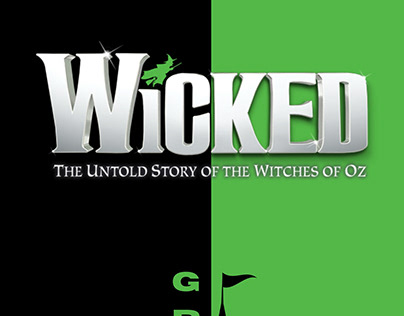 Cartel realizado para el musical de Wicked