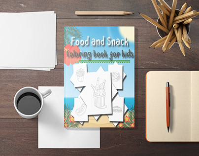 Food and snack coloring book for kids